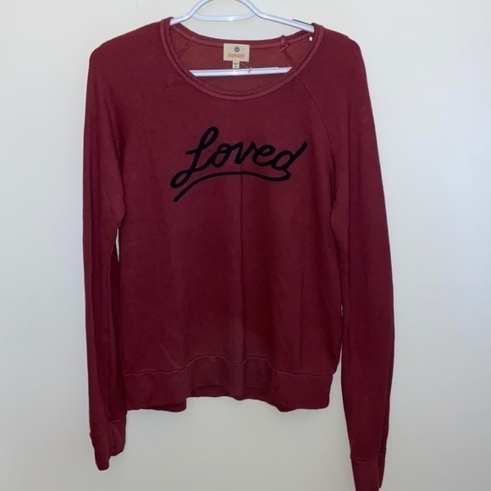 Sundry “Loved” sweatshirt, size 0 (XS), feels lived in, oh so soft and oversized